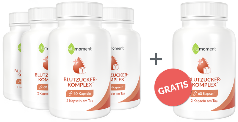 Blutzucker-Komplex - Vorteilspaket 4+1 - VitaMoment Produkt