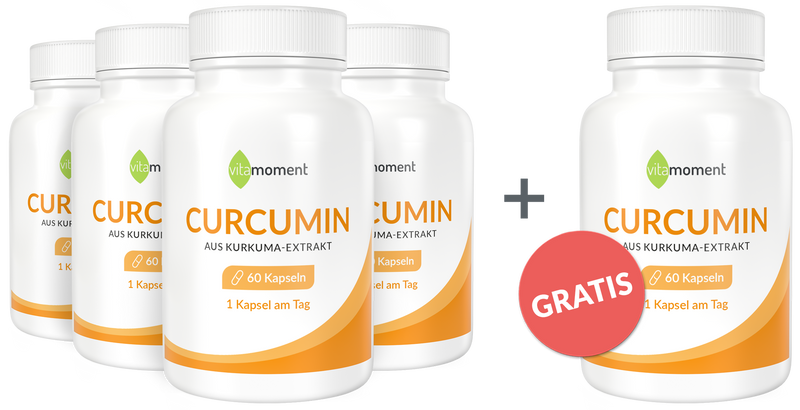 Curcumin - Vorteilspaket 4+1 - VitaMoment Produkt