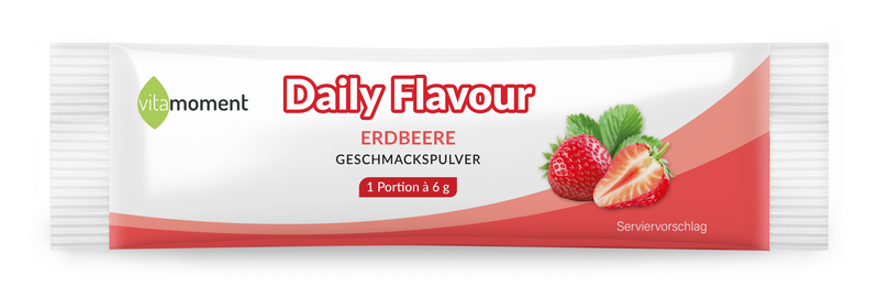 Daily Flavour Geschmackspulver - Erdbeer, 6g (Probe) - VitaMoment Produkt