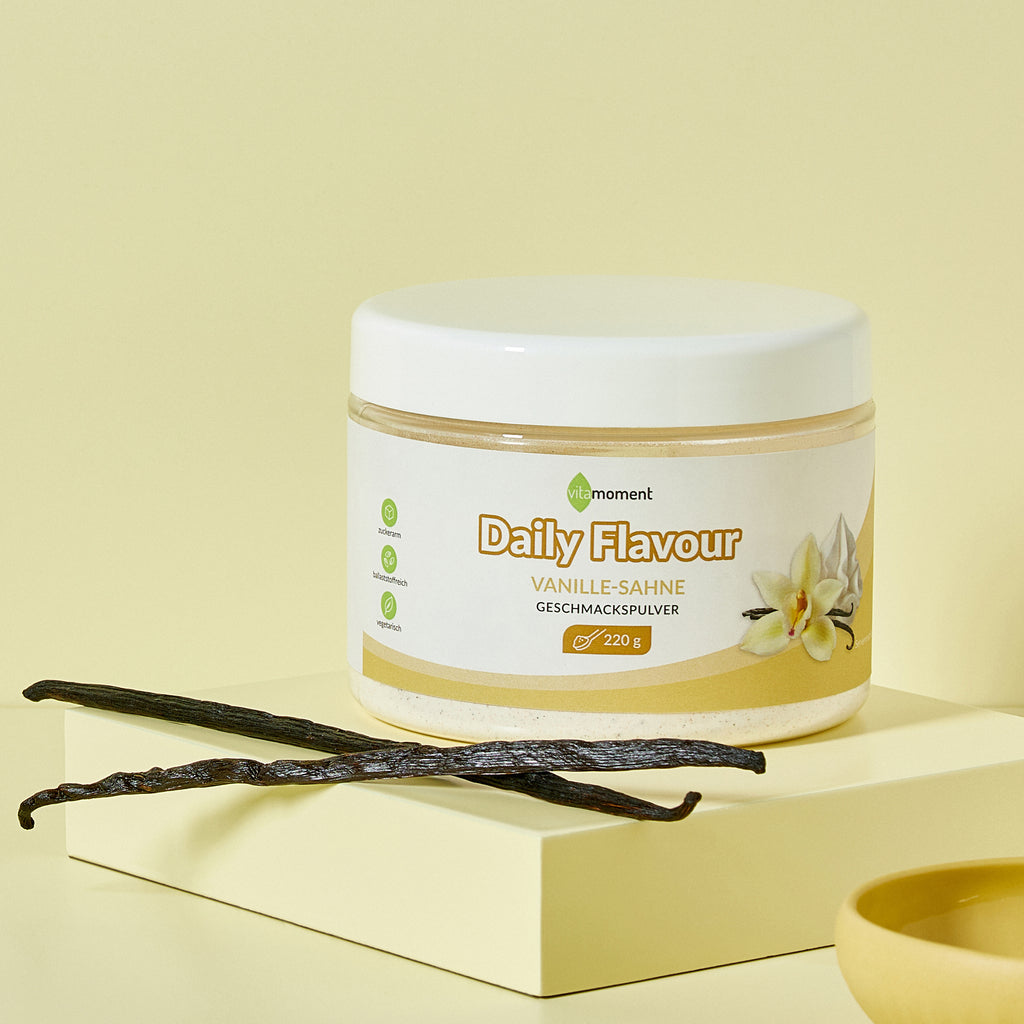 Daily Flavour Geschmackspulver - Vanille-Sahne, 220g - VitaMoment Produkt
