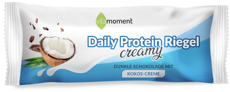 Daily Protein Riegel Creamy - Dunkle Schoko Kokos, Einzeln (40g) - VitaMoment Produkt