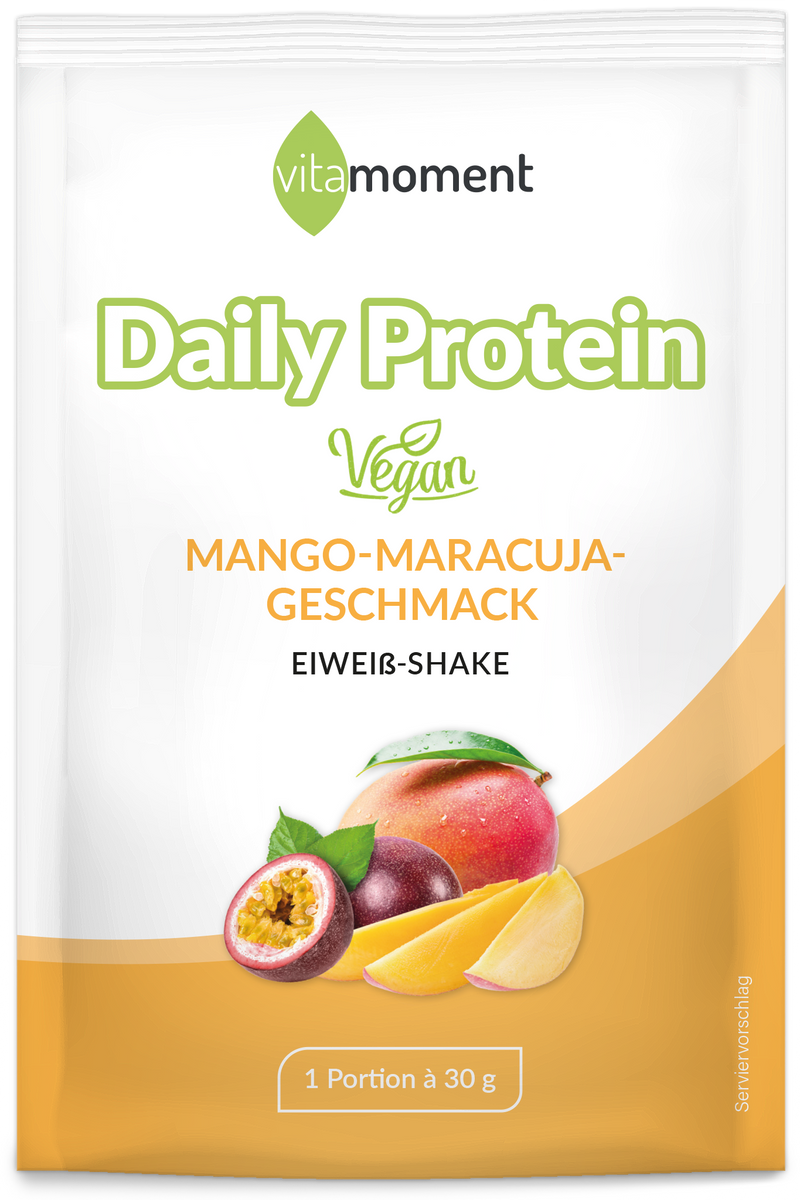 Daily Protein Vegan Probe (Club) - Mango-Maracuja - VitaMoment Produkt