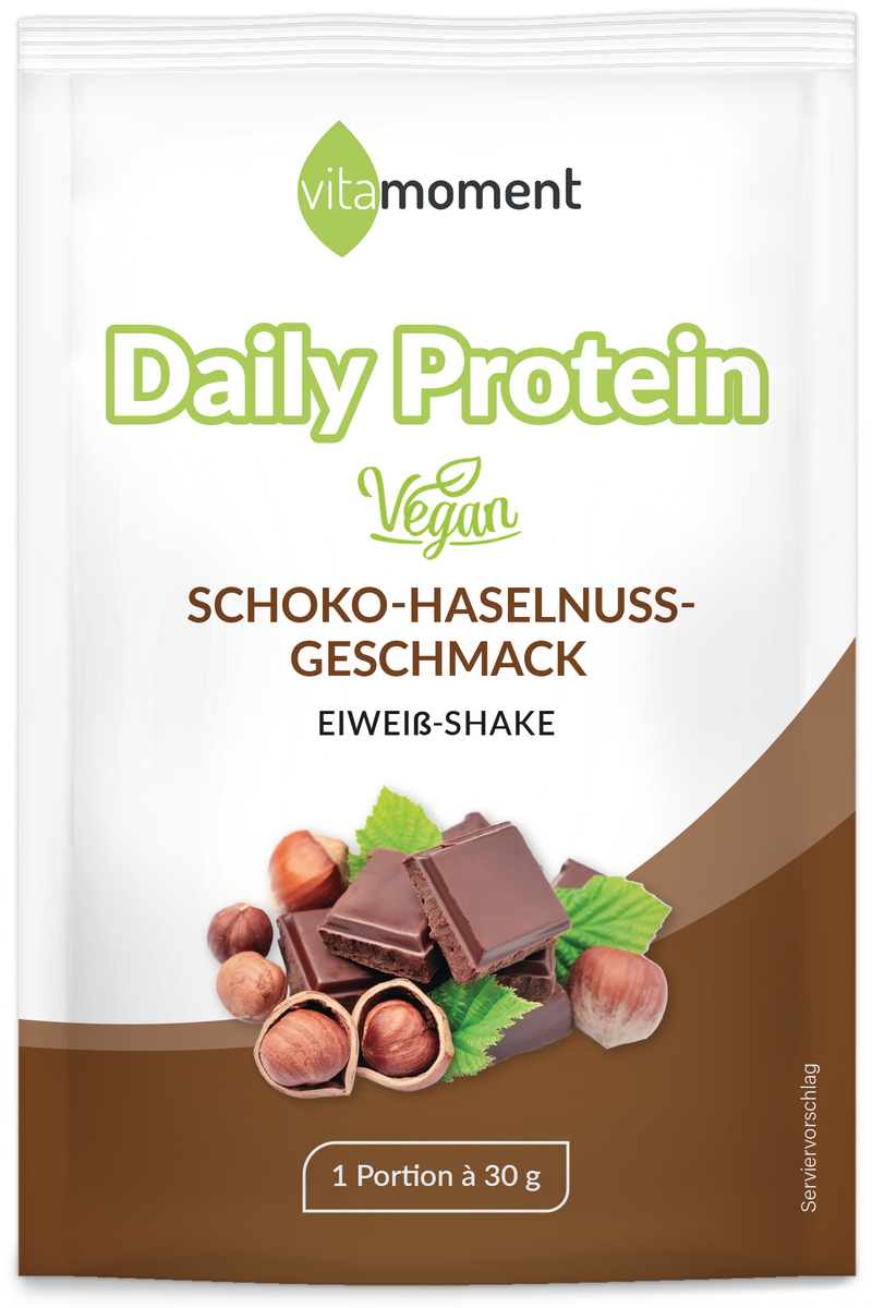 Daily Protein Vegan Probe (Club) - Schoko-Haselnuss - VitaMoment Produkt