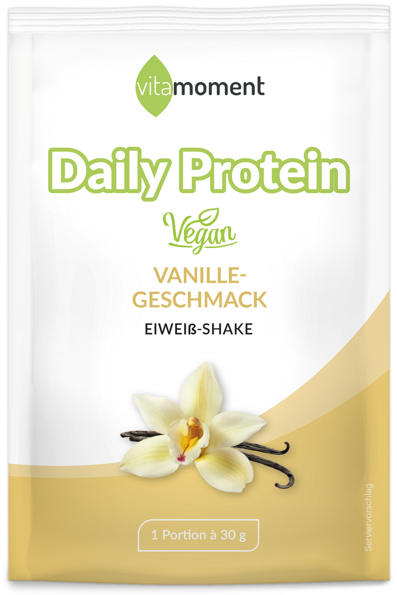Daily Protein Shake Vegan - Vanille, 30g (Probe) - VitaMoment Produkt