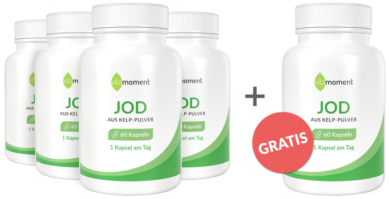 Jod (aus Kelp) - Vorteilspaket 4+1 - VitaMoment Produkt