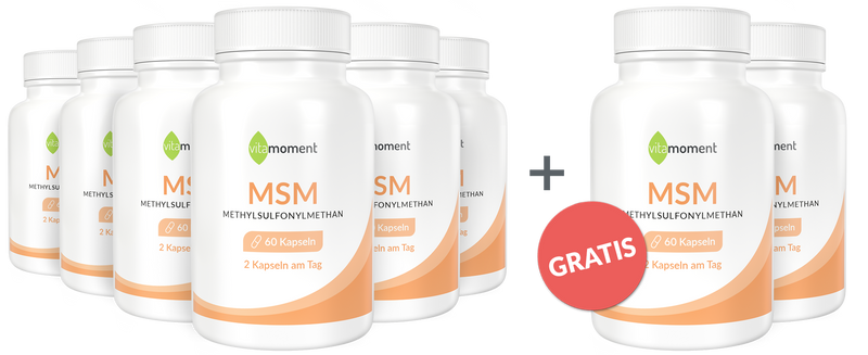 MSM (Methylsulfonylmethan) - Vorteilspaket 6+2 - VitaMoment Produkt