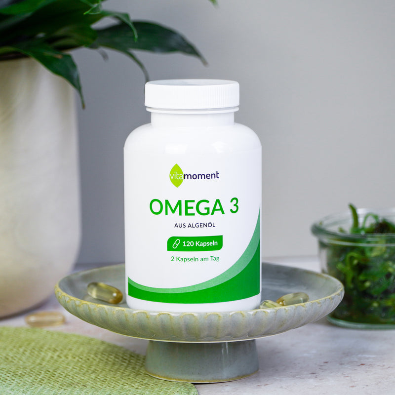 Omega 3 vegan inszenierung stehend
