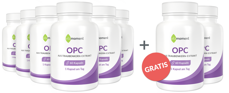 OPC - Traubenkernextrakt - Vorteilspaket 6+2 - VitaMoment Produkt