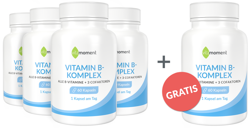 Vitamin-B-Komplex - Vorteilspaket 4+1 - VitaMoment Produkt