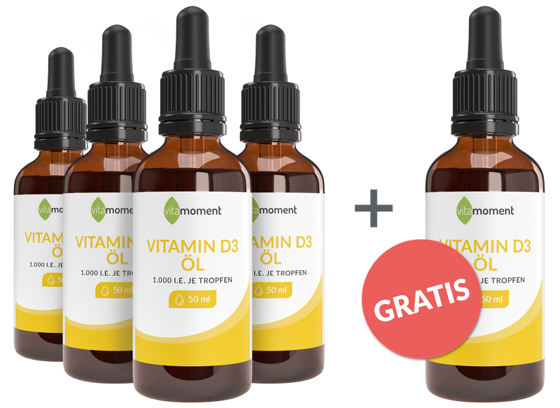 Vitamin D3 - Vorteilspaket 4+1 - VitaMoment Produkt