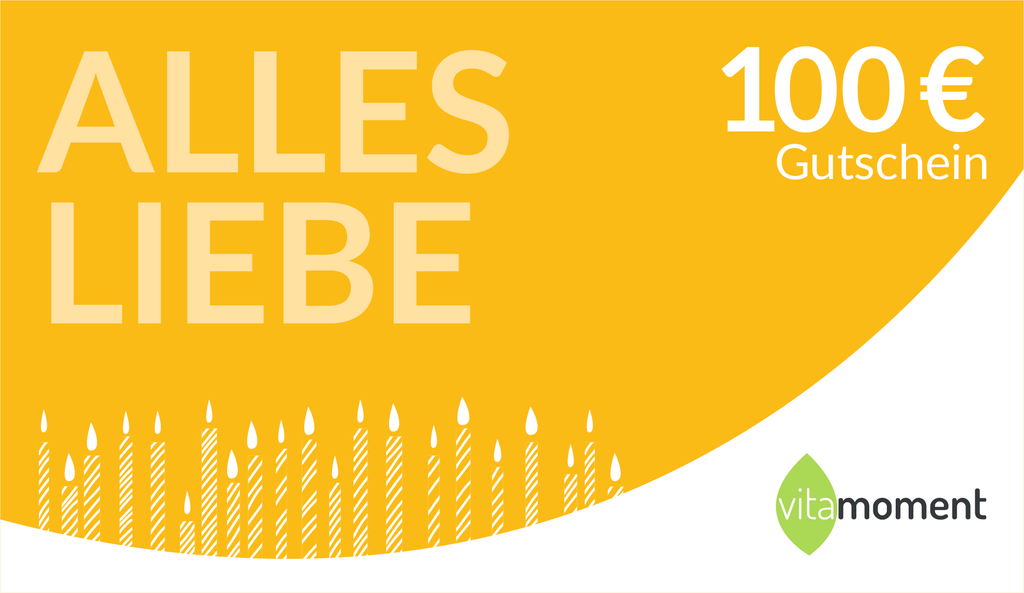 VitaMoment Gutschein "Alles Liebe" - €100,00 - VitaMoment Produkt