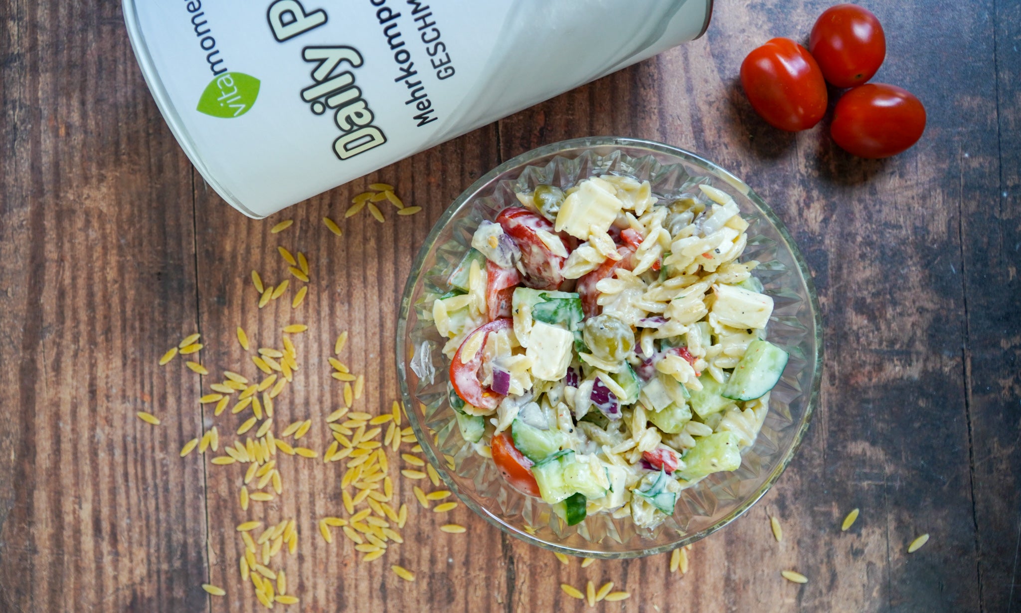 Griechischer Kritharaki-Salat [eiweißreich] - VitaMoment
