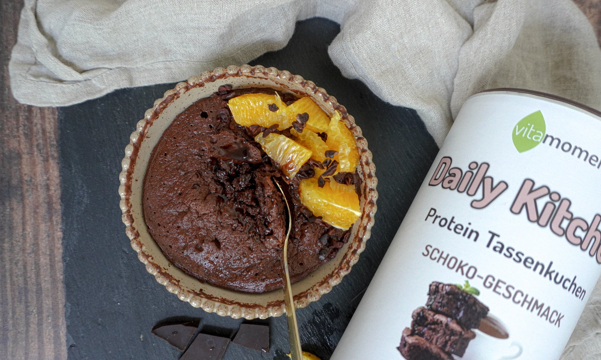 Schoko-Orangen-Tassenkuchen [eiweißreich] - VitaMoment