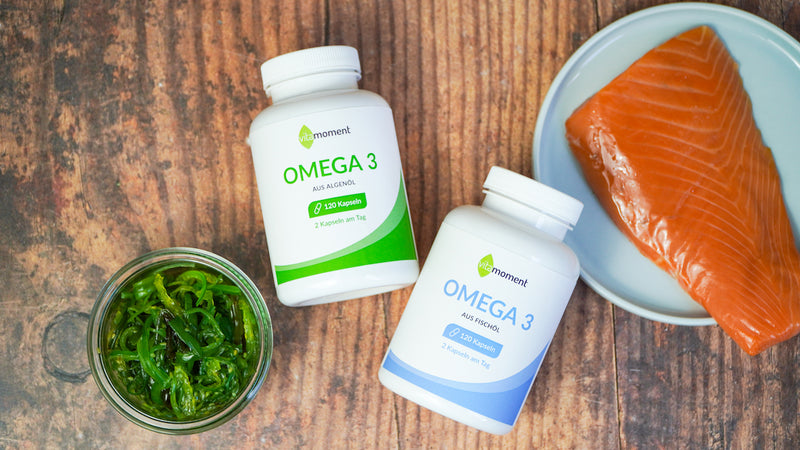 VitaMoment Omega-3-Kapseln aus Fisch- oder Algenöl