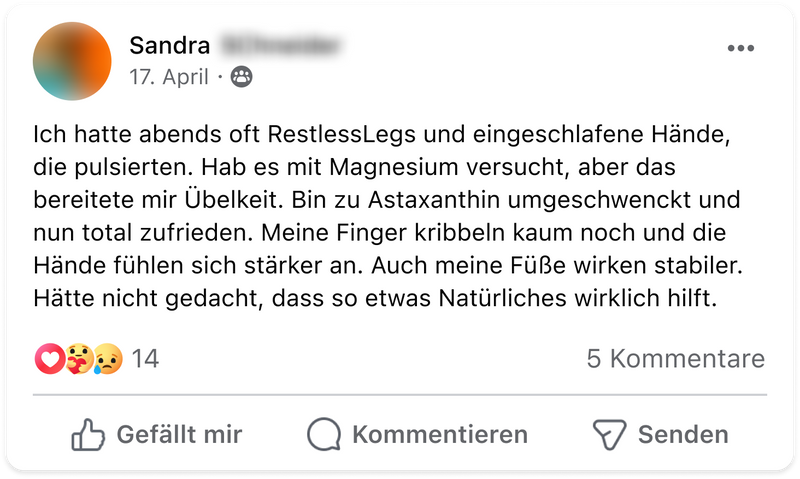 Astaxanthin karpaltunnel sandra