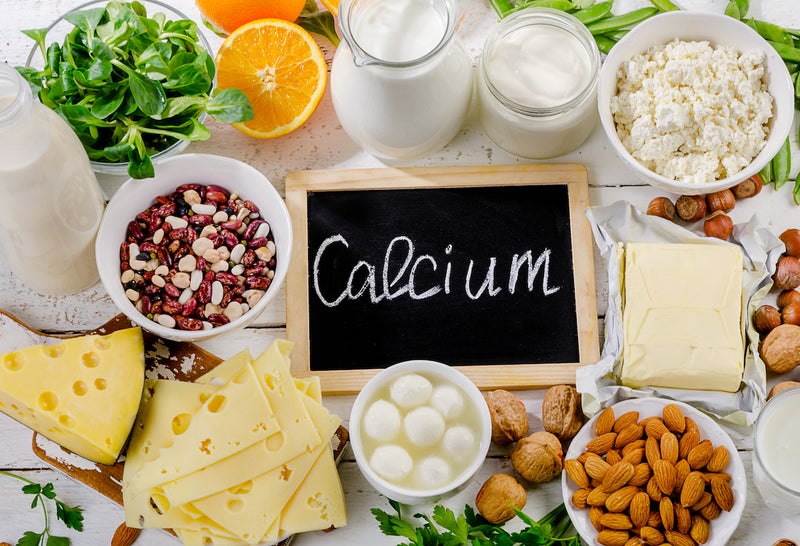Auswahl calciumreicher Lebensmittel