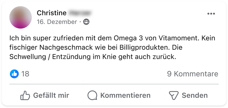 Facebook   omega3   christine testimonial