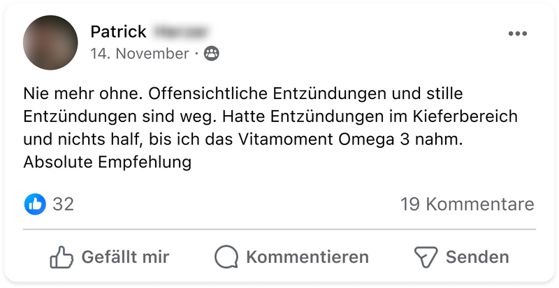 Facebook   omega3   patrick testimonial