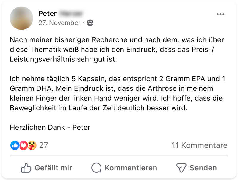 Facebook   omega3   peter testimonial