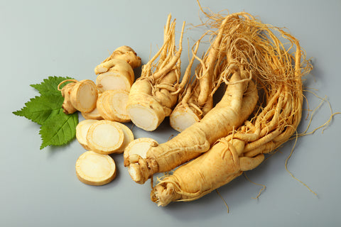 Adaptogene: Aufgeschnittene Ginseng-Knolle