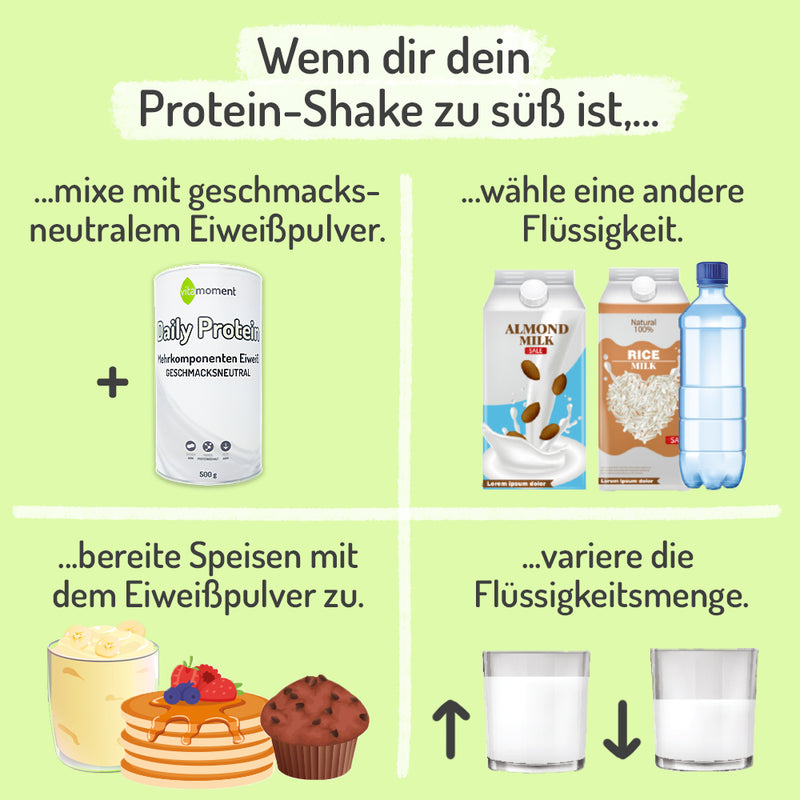 Protein shake zu suess