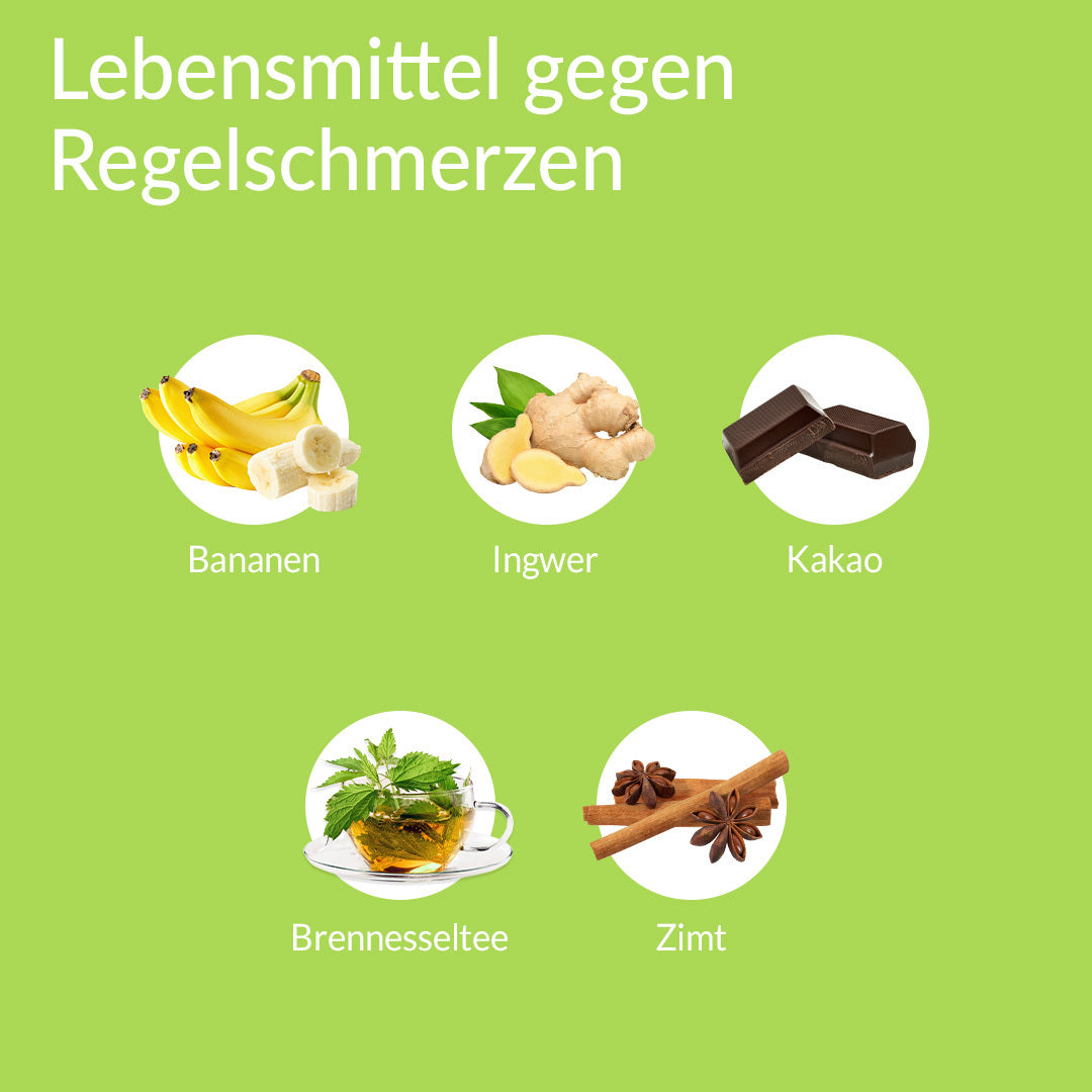 Lebensmittel gegen Regelschmerzen: Infografik