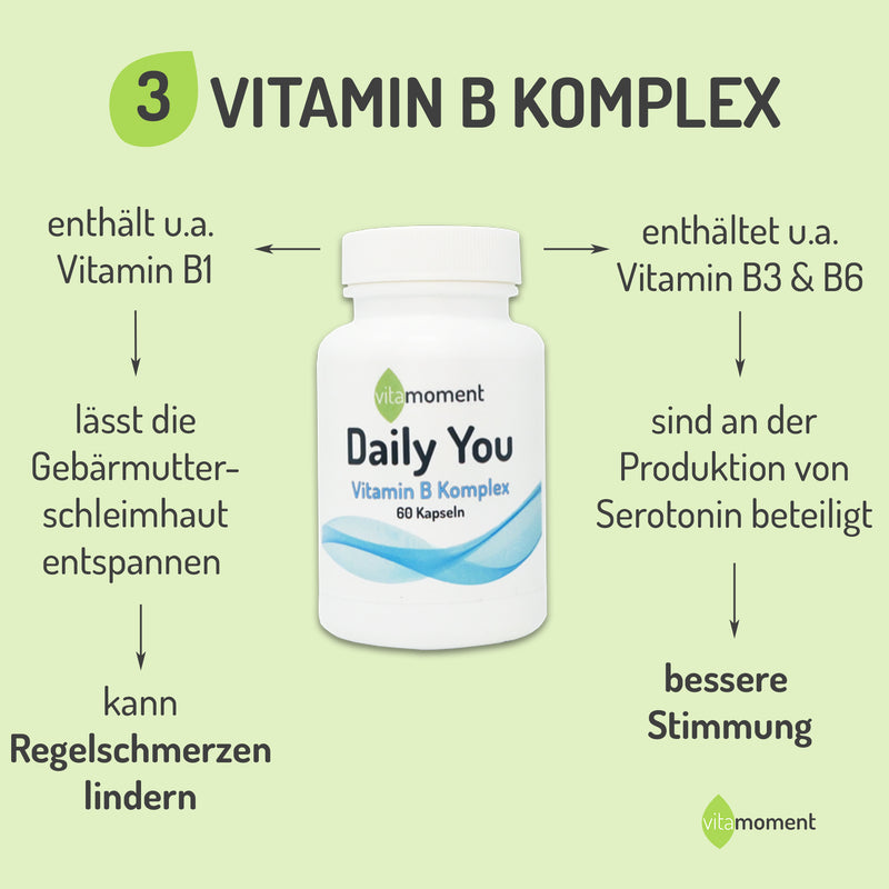 Dose Vitamin-B-Komplex Hintergrundinformationen was bei Regelschmerzen hilft