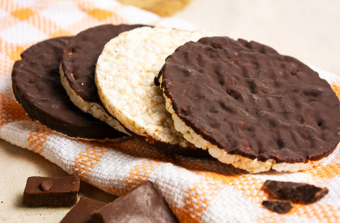 Reiswaffeln mit Schokolade