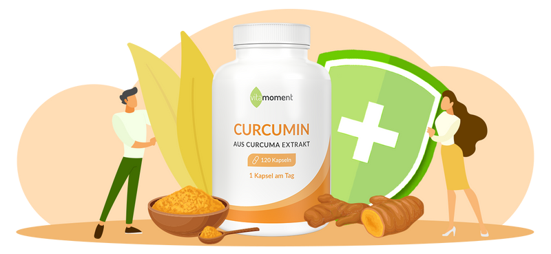 Sp curcumin illustration und produkt