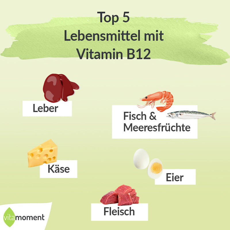 Infografik: Lebensmittel mit Vitamin B12