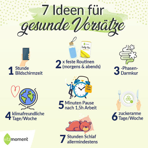 Infografik: 7 Ideen für gesunde Vorsätze