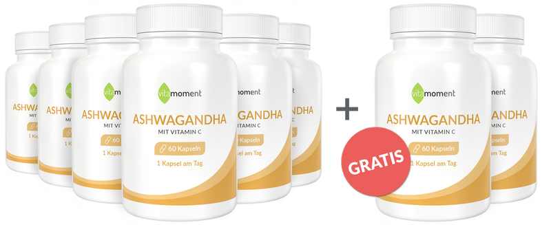 Ashwagandha - Vorteilspaket 6+2 - VitaMoment Produkt