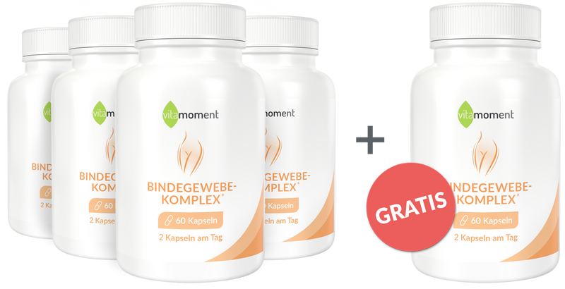 Bindegewebe-Komplex - Vorteilspaket 4+1 - VitaMoment Produkt