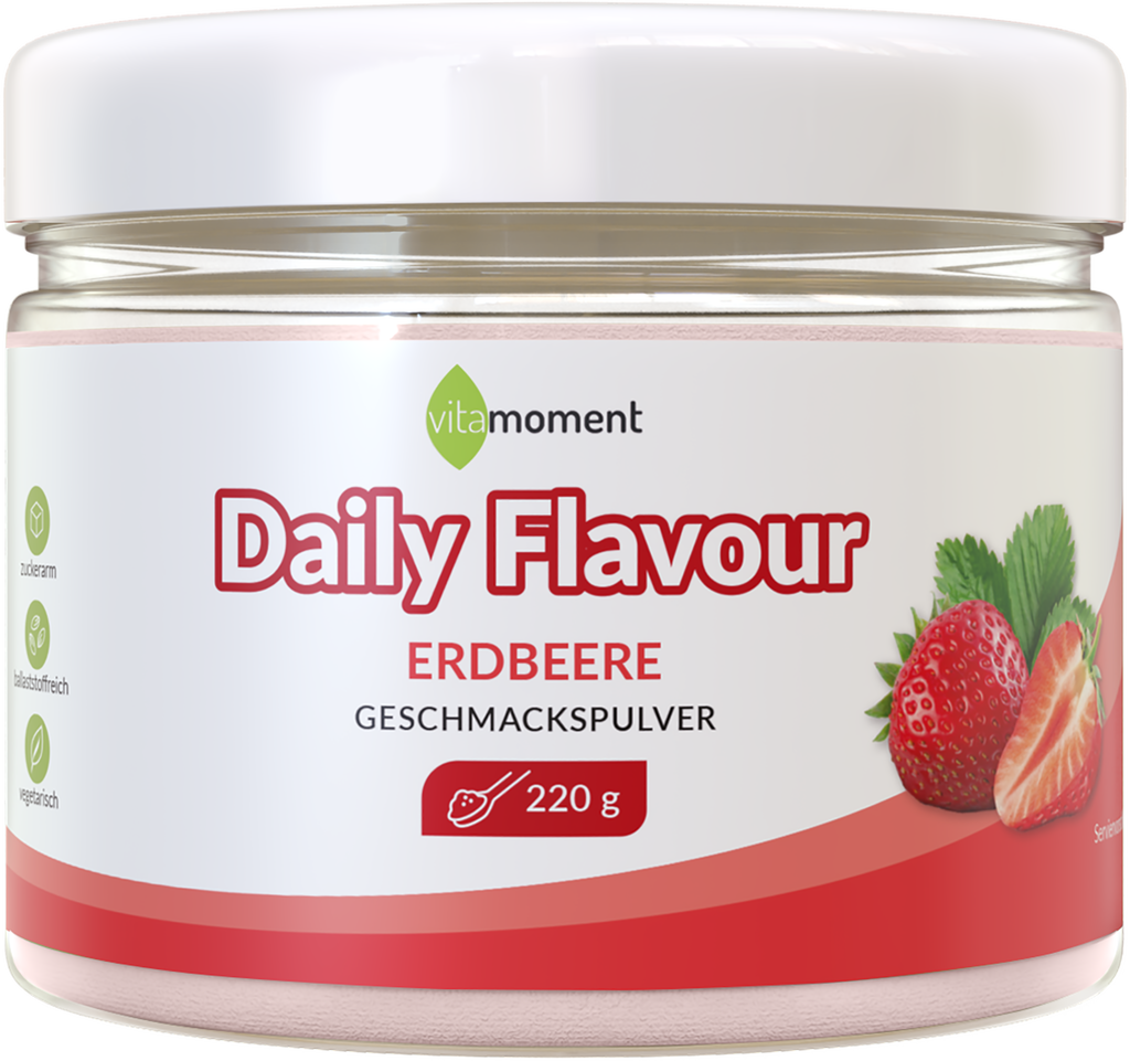 Daily Flavour Geschmackspulver (Club) - Erdbeer - VitaMoment Produkt