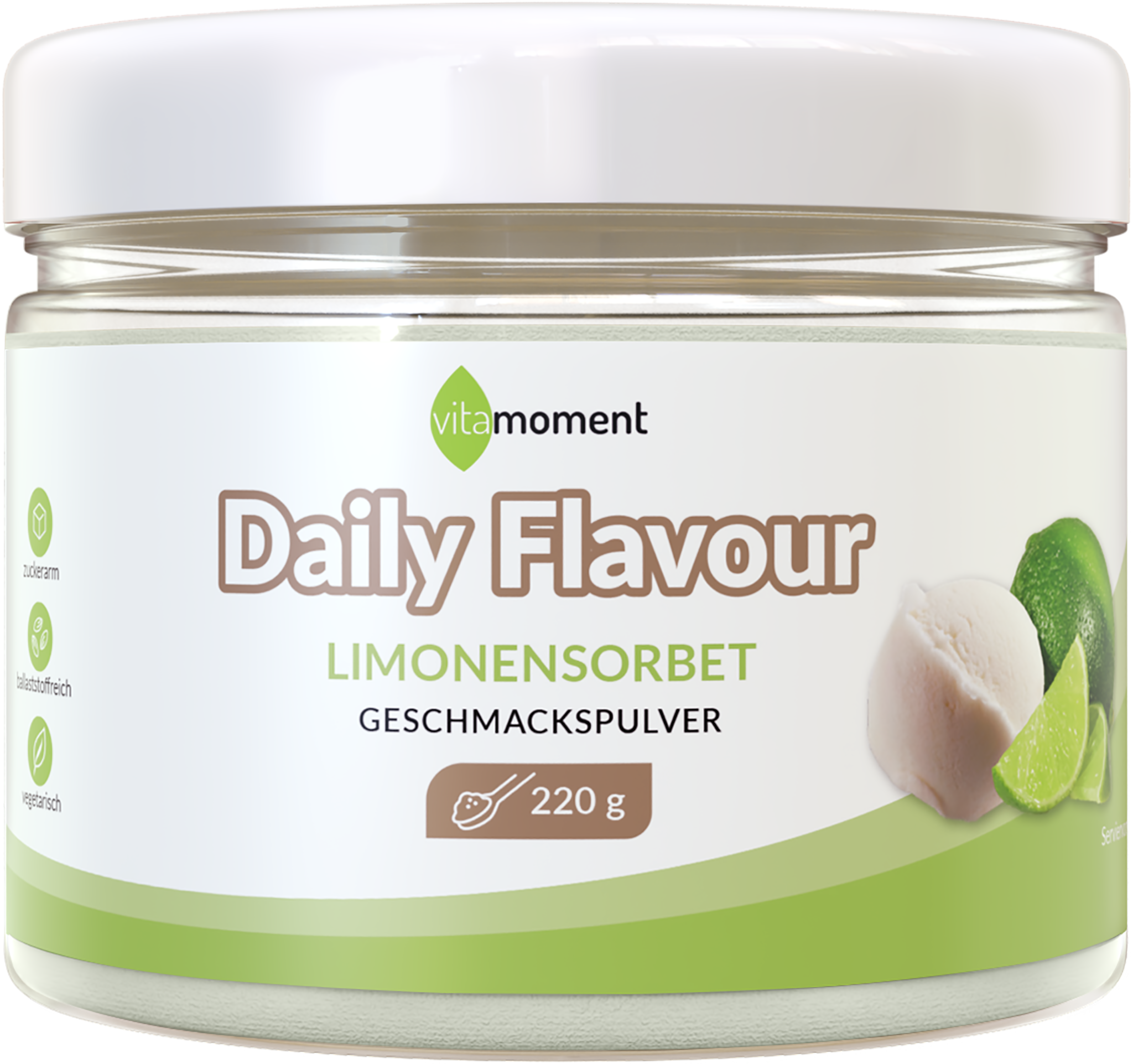 Daily Flavour Geschmackspulver (Club) - Limonensorbet - VitaMoment Produkt