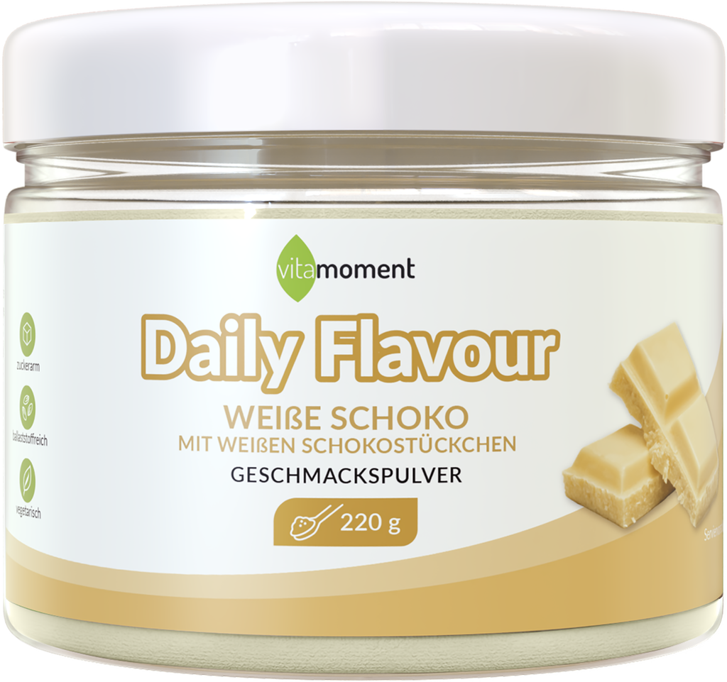 Daily Flavour Geschmackspulver (Club) - Weiße Schoko - VitaMoment Produkt