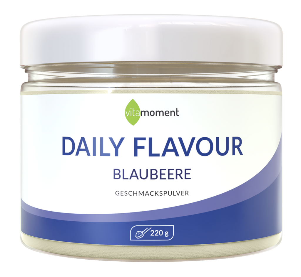 Daily Flavour Geschmackspulver - Blaubeer, 220g - VitaMoment Produkt
