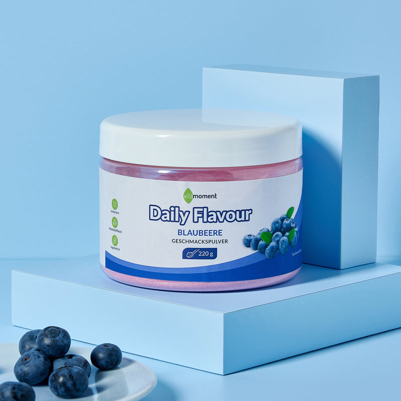 Daily Flavour Geschmackspulver - Blaubeere, 220g - VitaMoment Produkt