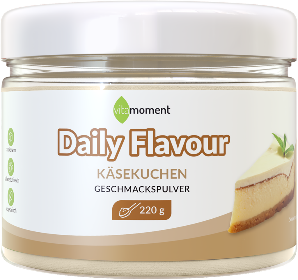 Daily Flavour Geschmackspulver - Käsekuchen, 220g - VitaMoment Produkt