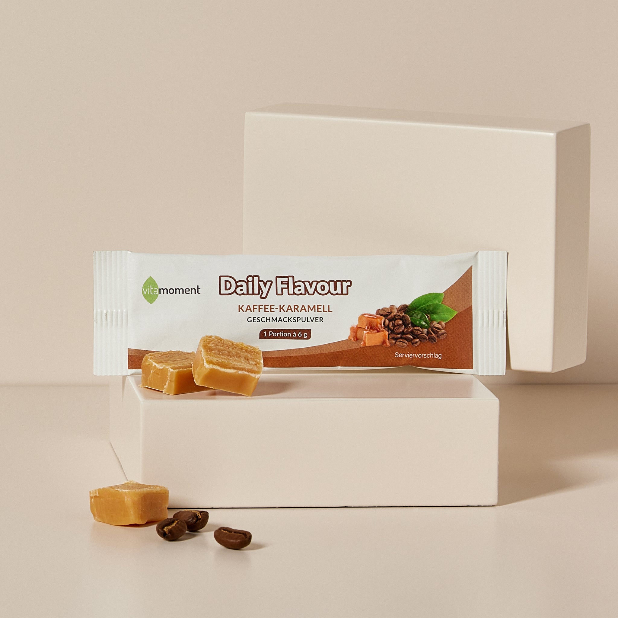 Daily Flavour Geschmackspulver - Kaffee-Karamell, 6g (Probe) - VitaMoment Produkt