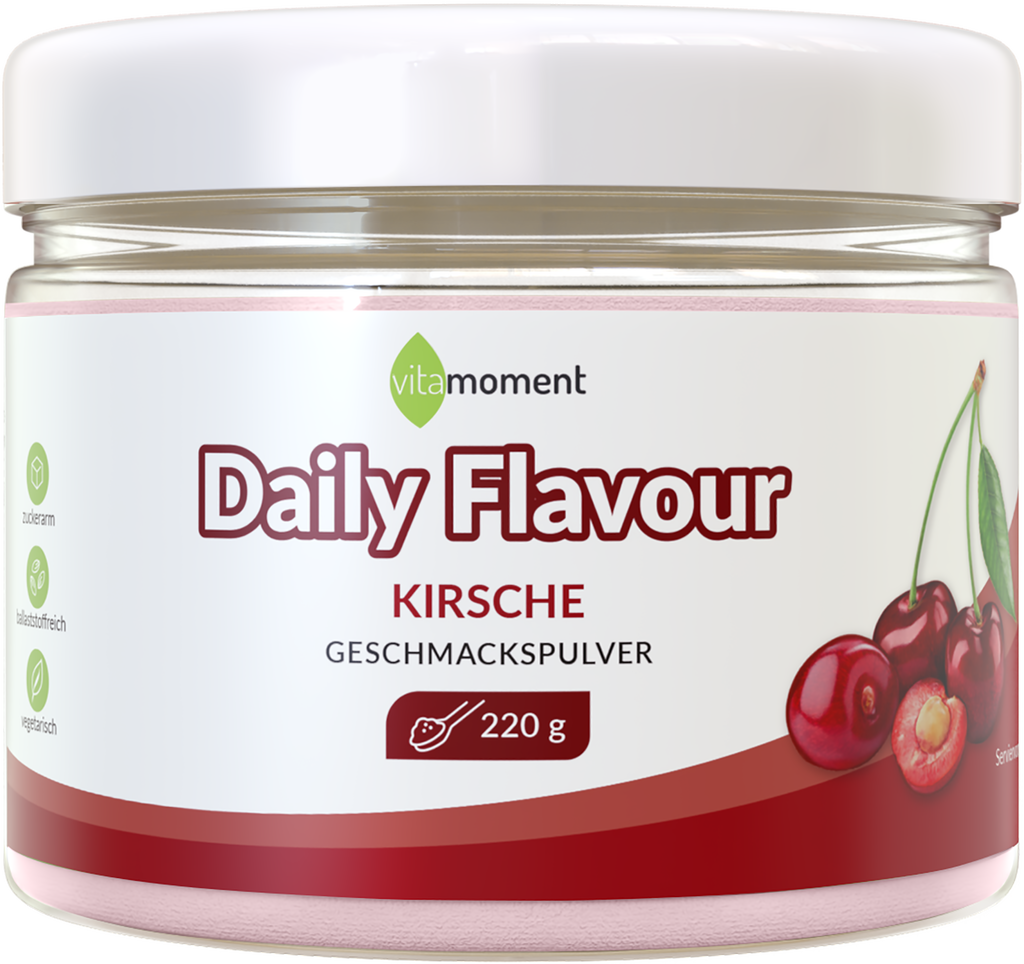 Daily Flavour Geschmackspulver - Kirsche, 220g - VitaMoment Produkt