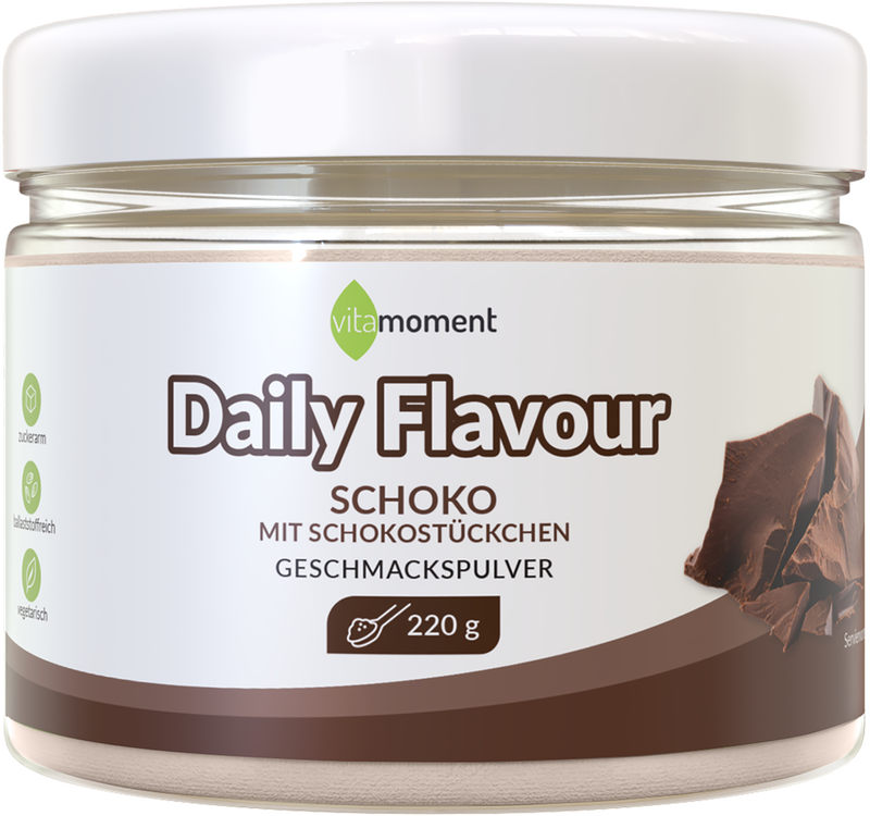 Daily Flavour Geschmackspulver - Schoko, 220g - VitaMoment Produkt