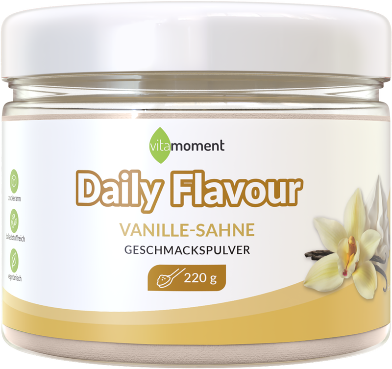 Daily Flavour Geschmackspulver - Vanille-Sahne, 220g - VitaMoment Produkt