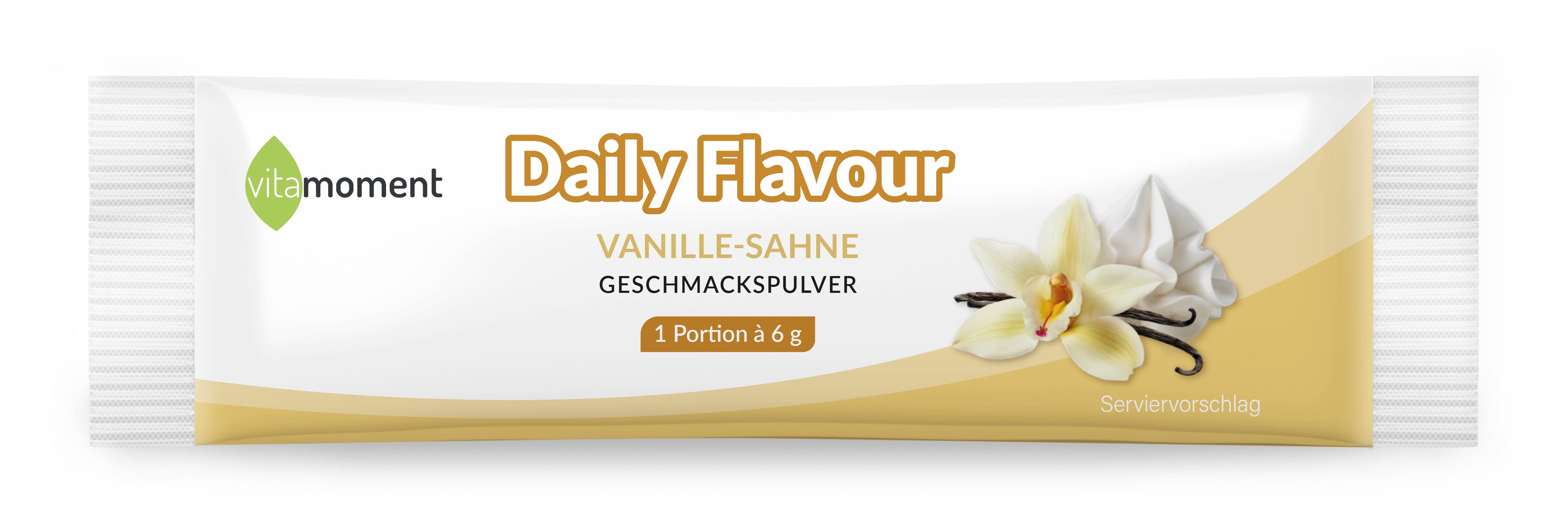 Daily Flavour Geschmackspulver - Vanille-Sahne, 6g (Probe) - VitaMoment Produkt