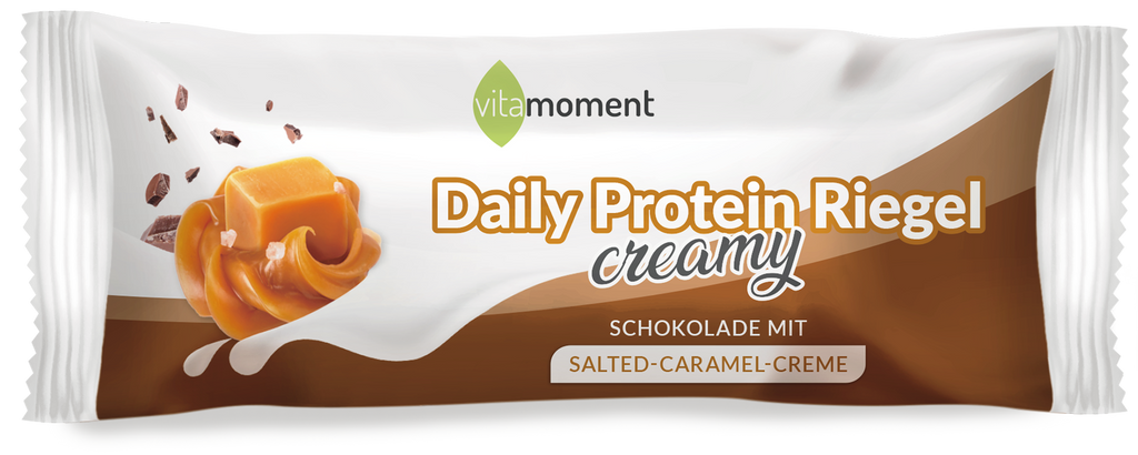 Daily Protein Riegel Creamy - Schoko Salted Caramel, Einzeln (40g) - VitaMoment Produkt