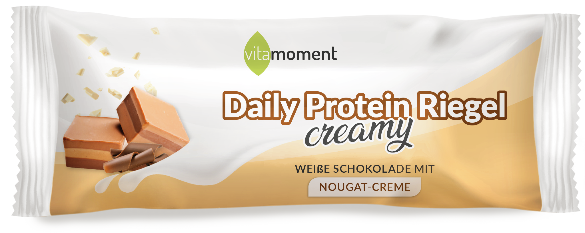 Daily Protein Riegel Creamy - Weiße Schoko Nougat, Einzeln (40g) - VitaMoment Produkt