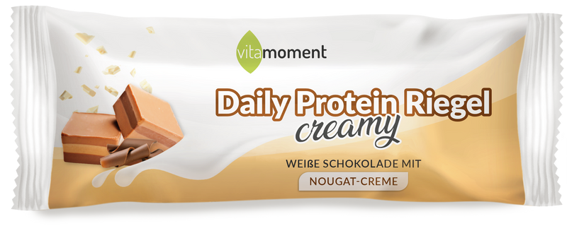 Daily Protein Riegel Creamy - Weiße Schoko Nougat, Einzeln (40g) - VitaMoment Produkt
