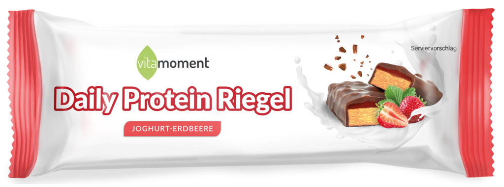 Daily Protein Riegel - Joghurt-Erdbeere, Einzeln (50g) - VitaMoment Produkt