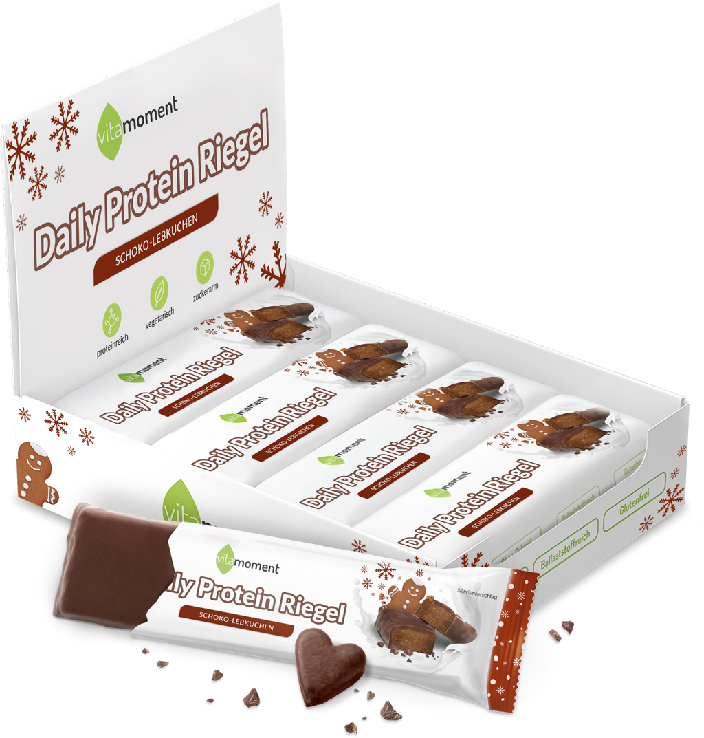 Daily Protein Riegel - Schoko-Lebkuchen, 12er Box - VitaMoment Produkt