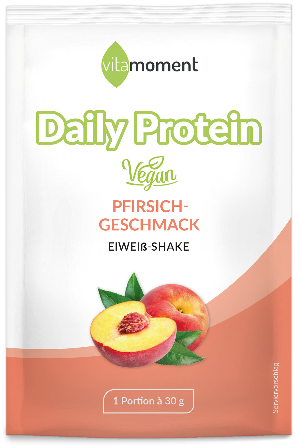 Daily Protein Vegan Probe (Club) - Pfirsich - VitaMoment Produkt